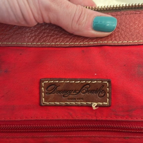 Dooney & Bourke Aubrey terra cotta pebbled Leather Satchel. - Picture 9 of 15